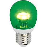 Лампа светодиодная Ecola Color G45 Шар Е27 220В 3Вт  Зеленая 45х77мм фото Лампа светодиодная Ecola Color G45 Шар Е27 220В 3Вт  Зеленая 45х77мм картинка